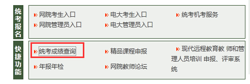 河南電大統(tǒng)考成績(jī)查詢